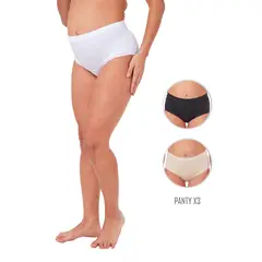 SANTANA - Combo X3 Panty Materno Mujer Multicolor