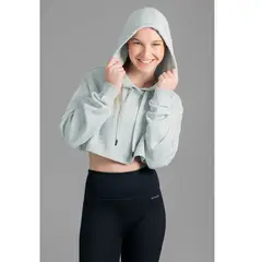 ULTIMATE FITNESS - Ultimate Hoodie Crop Mujer Mint