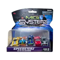 TOY LOGIC - Pack x 5 Carros Speedsterz Micro Systemz