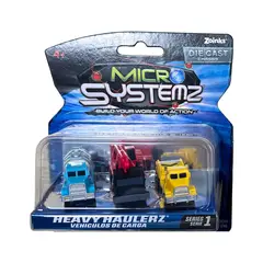 TOY LOGIC - Pack x 3 Carros Heavy Haulerz Micro Systemz
