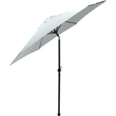 JARDIMEX - Parasol Sombrilla Quitasol Lateral 2.7 plegable blanca Sombrilla