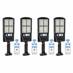 ENERGY PLUS - Set x4 Lámpara Solar Exterior con Control Resistencia Agua