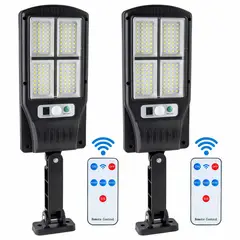 ENERGY PLUS - Set x2 Lámpara Solar Exterior con Control Resistencia Agua