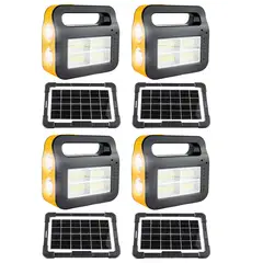 ENERGY PLUS - Set x4 Lámpara Emergencia Solar LED Multifuncional Carga USB