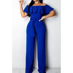 NEGRELI - Enterizo casual-formal bota recta con lazo ref-1059