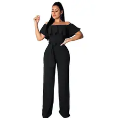 NEGRELI - Enterizo casual-formal bota recta con lazo ref-1059