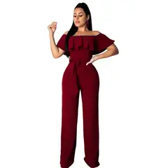 NEGRELI - Enterizo casual-formal bota recta con lazo ref-1059