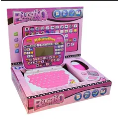 GENERICO - Computador Didáctico Interactivo Niños Español-ingles Rosado