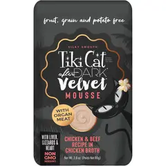 CATLIKE - Alimento Tiki Cat Mousse Pollo Carne En Caldo De Pollo 80gr