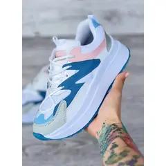 GENERICO - Tenis Azul Acero Bellos Dama Zapatillas Zapatos Mujer Lindos Moda