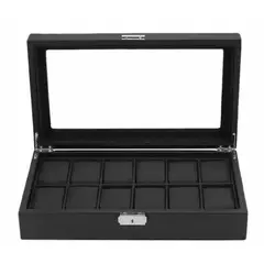 GENERICO - Estuche organizador 12 relojes en cuero sintético