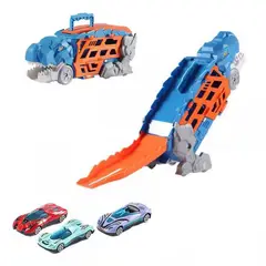 GENERICO - Camion Tractomula Dinosaurio Catapulta Pista Carros Carrera