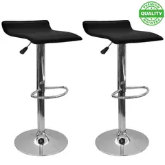 ONE PIXEL - 2 Sillas Bar Butaco Alta Giratoria Barra Bar Cocina Negro