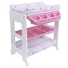 GENERICO - Bañera para bebe con cambiador gavetas desagüe rodachines