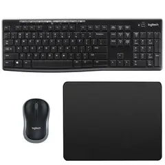 LOGITECH - Combo Inalámbrico Mk270 + Pad Mouse Small 25x21cm