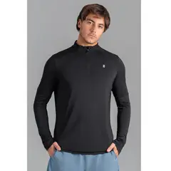 ULTIMATE FITNESS - Ultimate Midi Zipper Sport Hombre Black Onyx