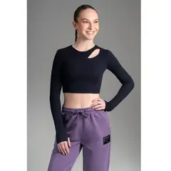 ULTIMATE FITNESS - Ultimate Top ML Sport Mujer Opening Black