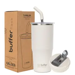 BUFFER FLASK - Mug Vaso Termo Agua Cafe 700 Acero Inox + Tapas - Beige