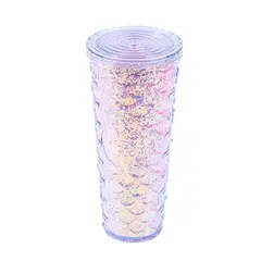 YOYOSO - VASO DE PLASTICO CON TAPA & PITILLO 710ML DEGRADADO - ROSADO