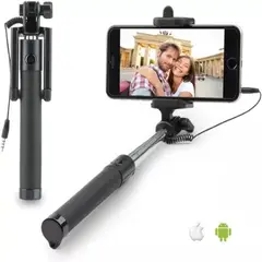 GENERICO - Mini Monopod Baston Palo Selfie Con Cable Y Boton Android