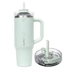BUFFER FLASK - Termo Vaso Termico 1.2 lt Buffer Acero Inox + Pitillo - Verde