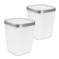ENERGY PLUS - Kit x2 Cesto de Basura 15L con Pisa Bolsa Caneca Plástica