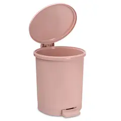 ENERGY PLUS - Papelera Circular con Pedal 13L Diseño Moderno Oro Rosa
