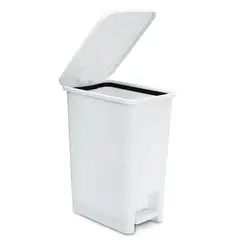 ENERGY PLUS - Cesto de Basura Papelera de Pedal 12L Blanco