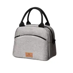 GENERICO - LONCHERA TÉRMICA PORTA COMIDA BOLSA ALMUERZO-GRIS