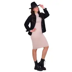 RITCHI - VESTIDO EN RIB MANGA LARGA