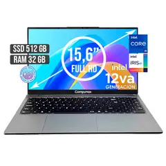 COMPUMAX - PORTATIL INTEL CORE I9-12900H SSD 512GB RAM 32GB LED 15,6 FULL HD