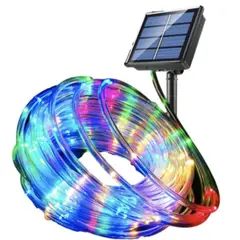 MILOPTS - Luces Pro Navidad Panel Solar Manguera 30 Metros 300 Led Multicolor