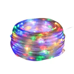 MILOPTS - Luces Navidad Panel Solar Cable Verde 50 Metros 500 Led Multicolor