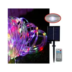 MILOPTS - Luces Decorativas Panel Solar Impermeable Fachada 50 M Colores+Control