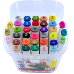 OFFI ESCO - Marcador Permanente Offi-esco Doble Punta X 36 Colores