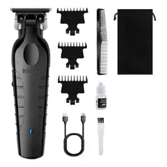 KEMEI - Maquina Patillera Alta Gama Guías Profesional Corte Preciso