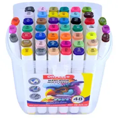 OFFI ESCO - Marcador Permanente Offi-esco Doble Punta X 48 Colores