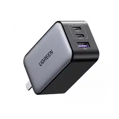 UGREEN - Cargador 65w Carga Rápida Nexode GaN Puertos 2 USB-C + USB-A