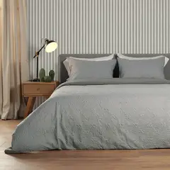 DISTRIHOGAR - Cover Duvet Microfibra Gris King