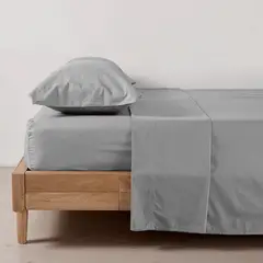 DISTRIHOGAR - Juego De Sábanas Mix And Match 150 Hilos Gris Extradoble