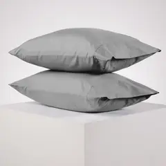 DISTRIHOGAR - Set x 2 Fundas Mix And Match 150 Hilos Gris 50 x 90 cm