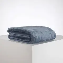 DISTRIHOGAR - Cobija Flannel Fleece 250 gr Piatto Azul 200 x 220 cm