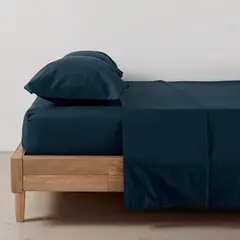 DISTRIHOGAR - Juego De Sábanas Mix And Match 150 Hilos Azul Doble