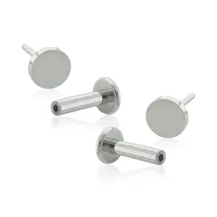 AGHA JEWELRY - Titanio Aretes Piercing Pin a Presión Circulo Plano para lóbulo
