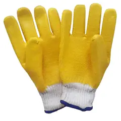 GENERICO - Guante Hilaza Látex Amarillo Pack X 12 Pares
