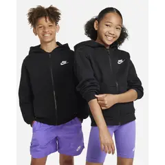 NIKE - BUZO CON GORRO NIÑO SPORTSWEAR CLUB FLEECE FD3004-010