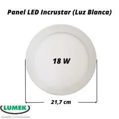 MERCURY - Panel Led Redondo Incrustar 18w luz Blanca Lumek