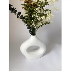 DECORACIONES ALE Y GABI - JARRÓN DECORATIVO NORDICO MAXIMILIANO Y FLORES DECORATIVAS