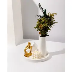 DECORACIONES ALE Y GABI - Centro De Mesa Julia Jarron Plato Vela Adornos y Flores