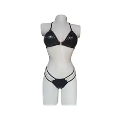GENERICO - Conjunto Ropa interior Lencería erótica sexy Lame tanga hilo